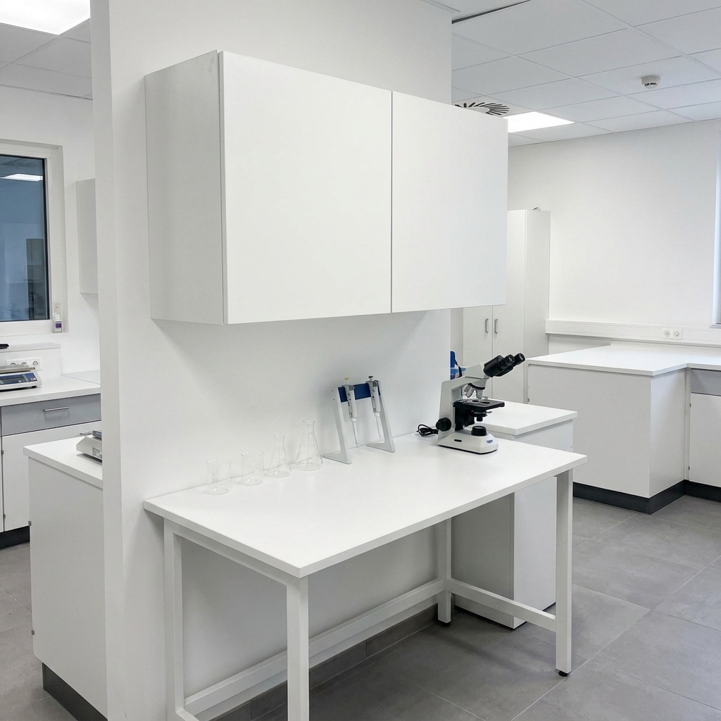 Rangement mural de laboratoire avec portes
